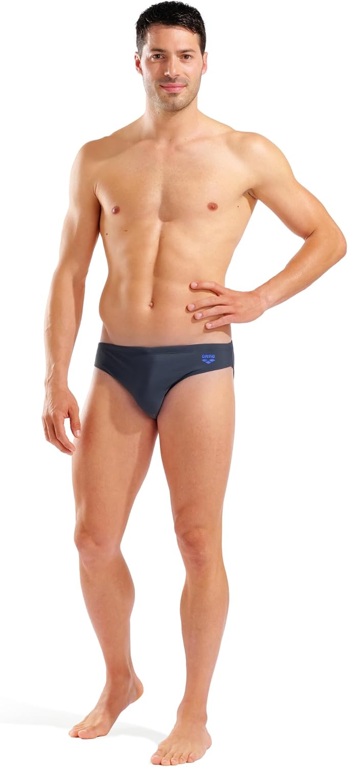 Arena Herren M Dynamo 5.5cm Brief R Swim Briefs 75 Asphalt-neon Blue, 75 Asphalt-neon Blue