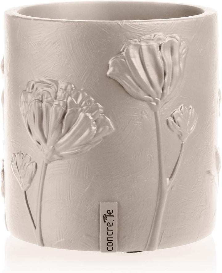 CONCRETTE Flower Deco Geformter Blumentopf für Aussen und Innen Handgefertigt aus Architekturbeton O