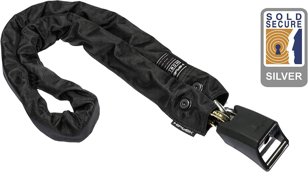 Hiplok HOME SILVER, Kettenschloss, Unisex, ALL BLACK, 120 cm Schliessumfang