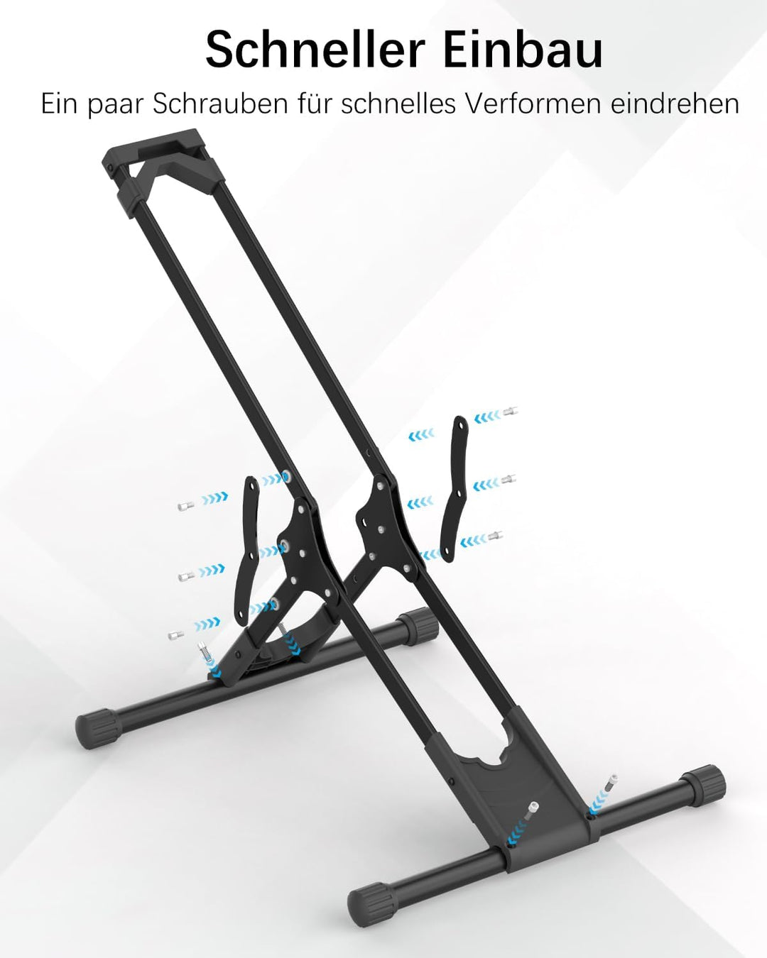 Fahrradständer Boden, Wyxron Fahrradhalter Bodenständer Freistehend MTB Radständer Standparker Stahl