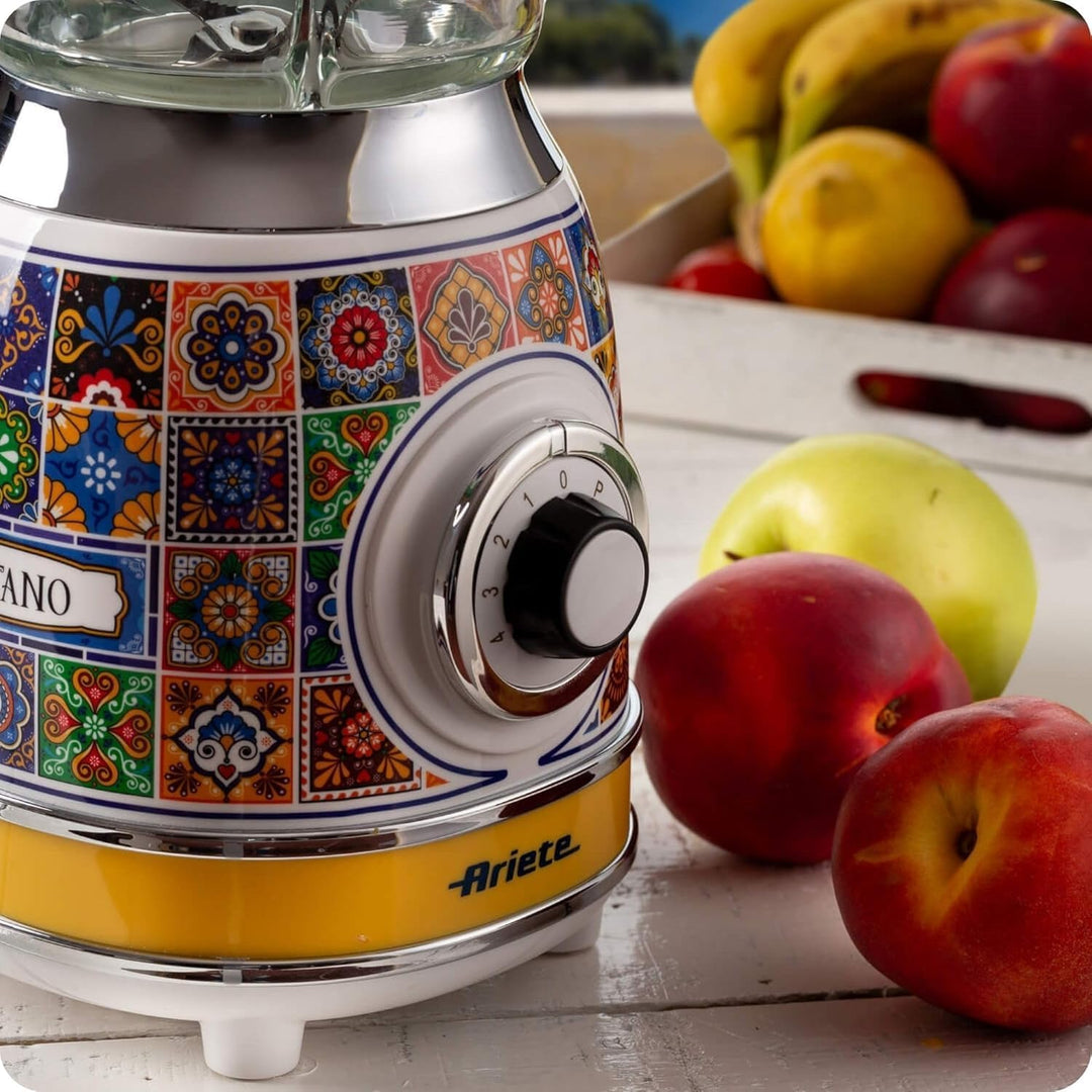 Ariete 583 Positano, Elektrischer Standmixer aus Glas 1,5L, 4 Geschwindigkeiten + Pulse mit IceCrush