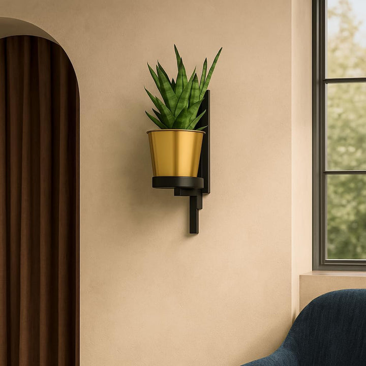Pflanzregal Wand - Blumenhalter Hängend - aus Metall, Moderne Wand Deko für Wohnzimmer, Jugendzimmer