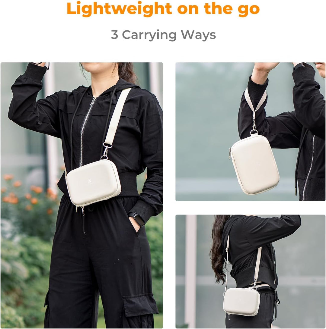 K&F Concept Digitalkamera Tasche kompatibel Fotokamera Tasche Eva-Hartschalendesign (nur Hülle) Beig
