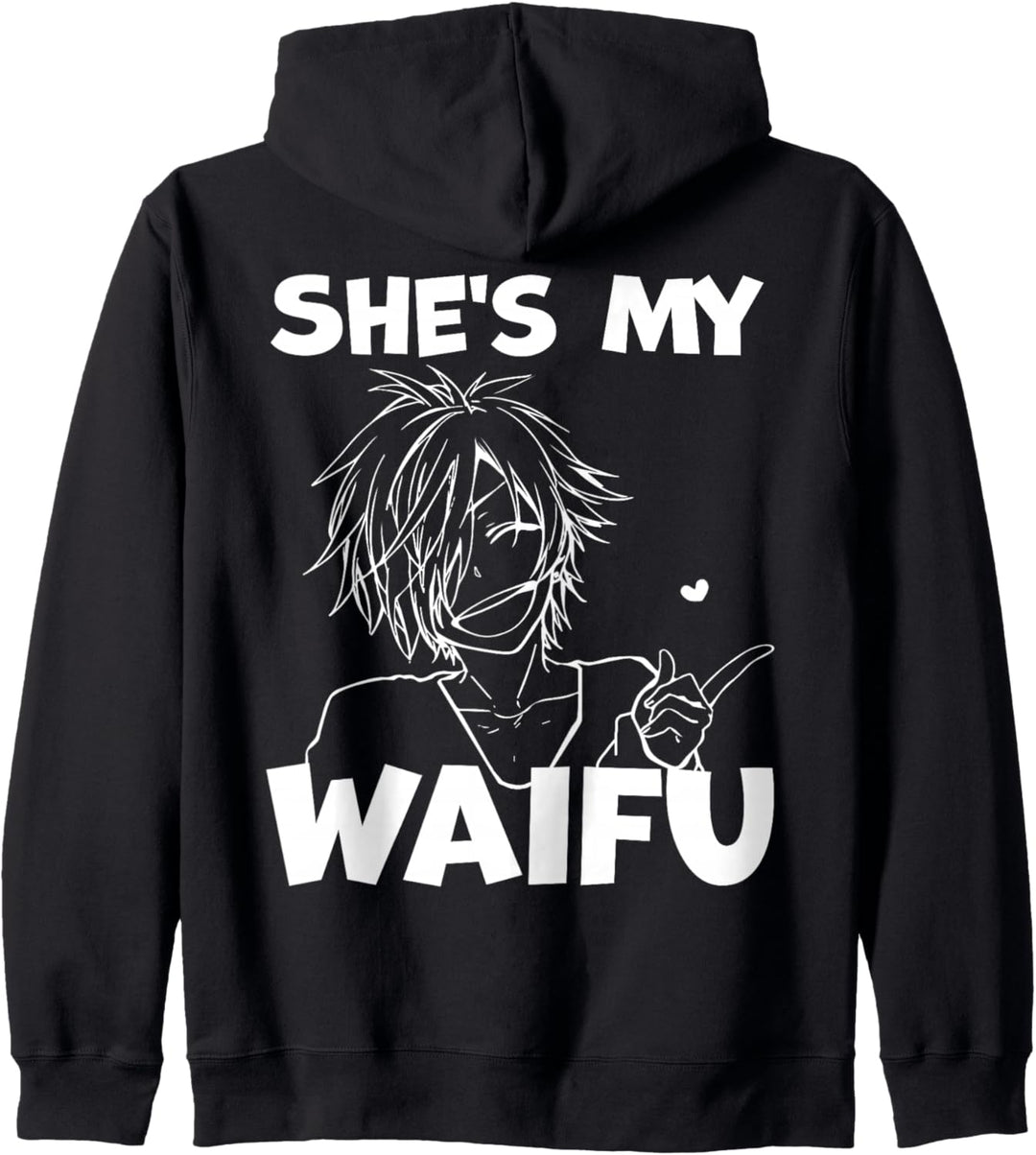 Lustiges Anime-Geschenk für Paare, Freund, mit englischer Aufschrift "She's My Waifu" Kapuzenjacke