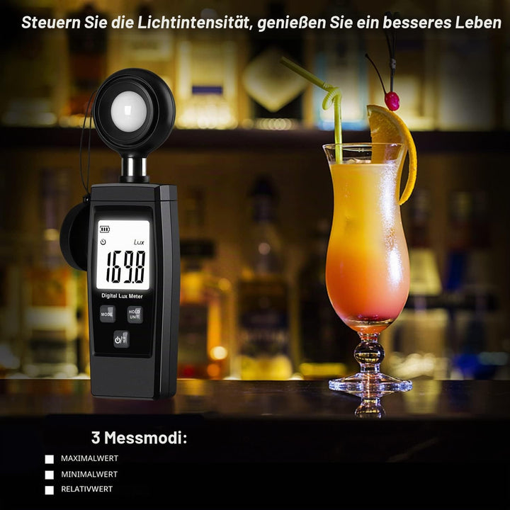 Digitale Luxmeter, XinJiaYi Handlich Belichtungsmesser für Pflanzen, Voll mit Wellen Von bis Zu 200.