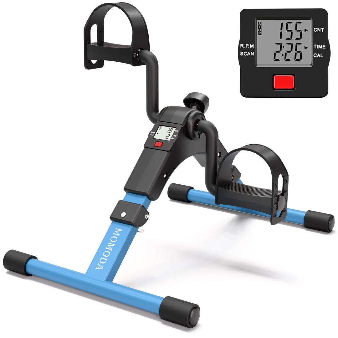 Mini Fahrrad Pedal Trainer für Arm- und Beintrainer Heimtrainer mit LCD-Monitor Büro, Büro