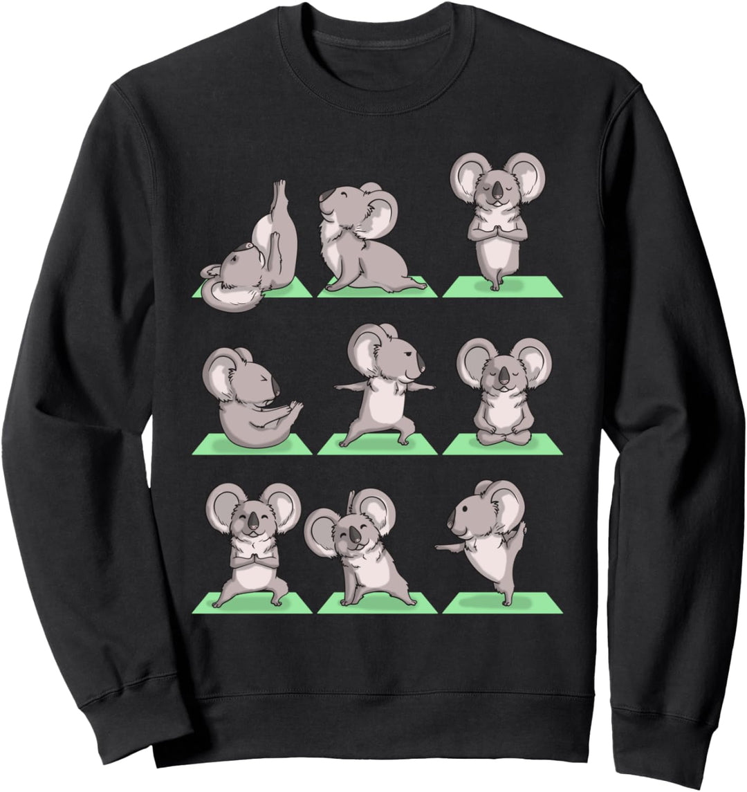 Koala Bear Yoga Pose Zen Cute Workout Exercise Yogi Funny Sweatshirt