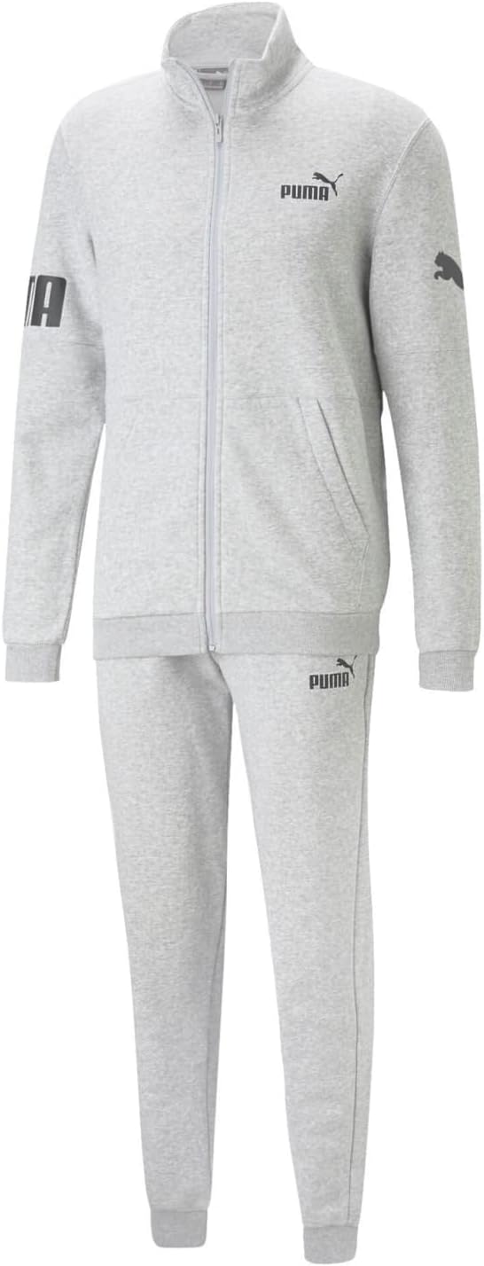 PUMA Unisex Power Sweat Suit Tr Cl Poly-Anzug XXL Grau - Light Gray Heather, XXL Grau - Light Gray H