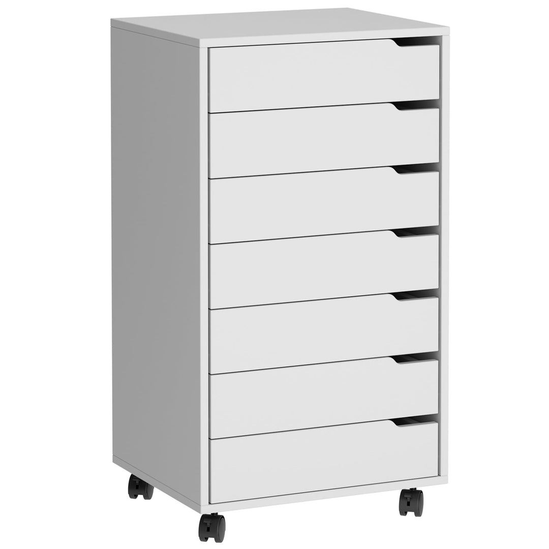 sogesfurniture Rollcontainer, Aktenschrank mit 7 Schubladen, Büroschrank, Schubladenschrank, Kommode