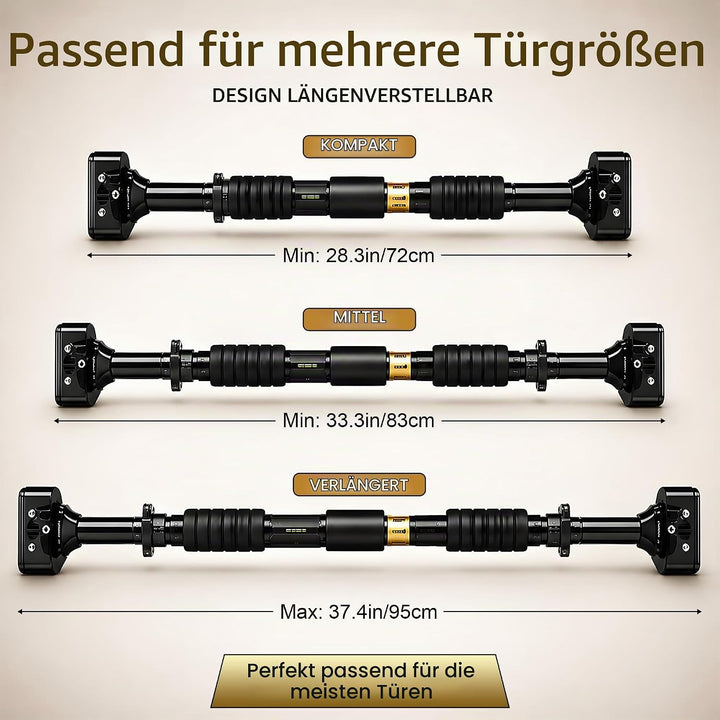Length Adjustable Pull Up Bar for Doorway - 200KG Capacity 72-95 CM No Screw Home Gym Exercise Equip