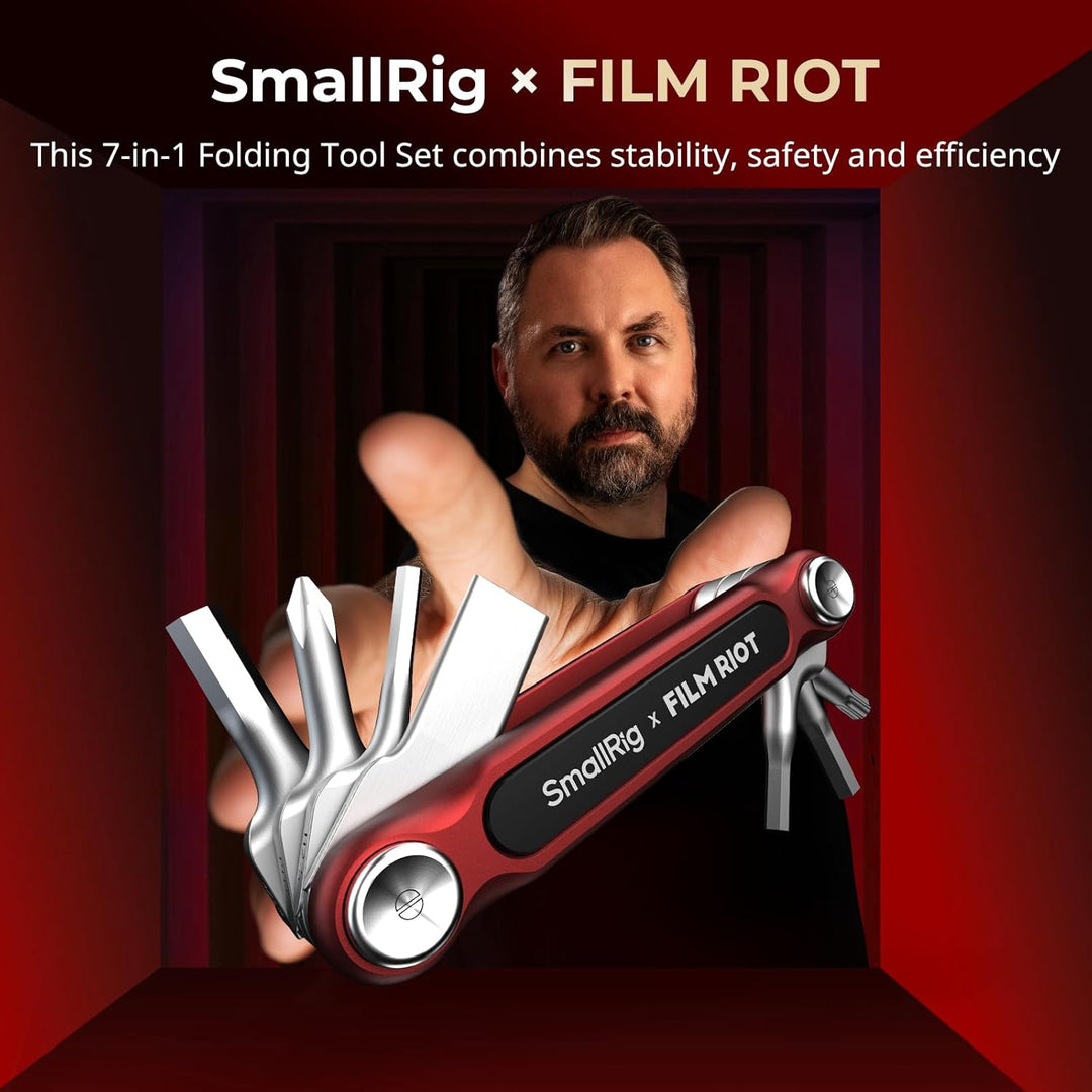 SMALLRIG x FILM RIOT 7-in-1-Klappwerkzeugset mit Schraubendrehern und Inbusschlüsseln, Positionierun