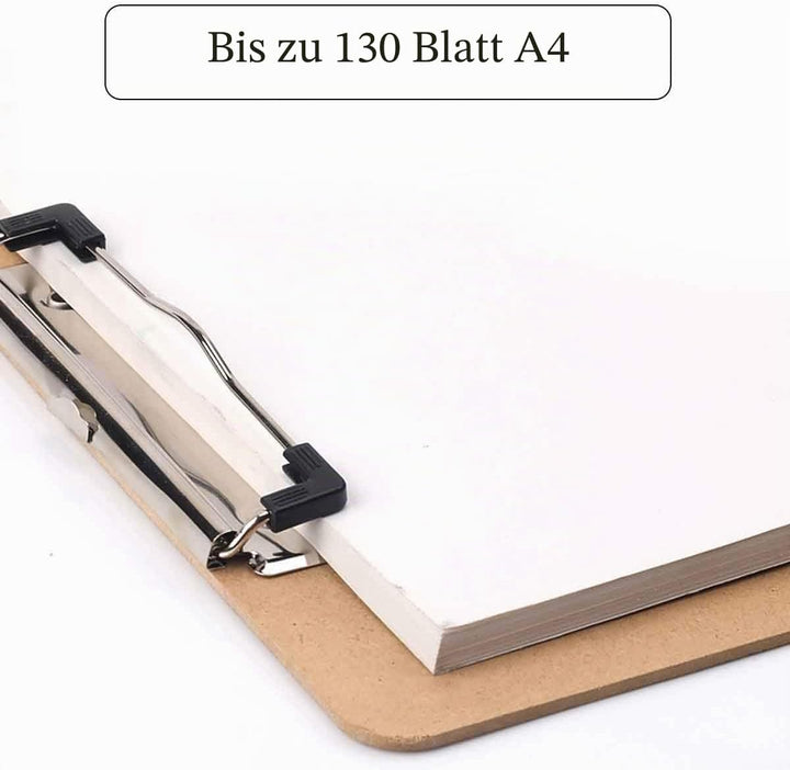 (10 Stück) Klemmbrett A4 Holz, Schreibbrett Pad Halter Clipboard Klemmbretter A4 Zwischenablage Schr