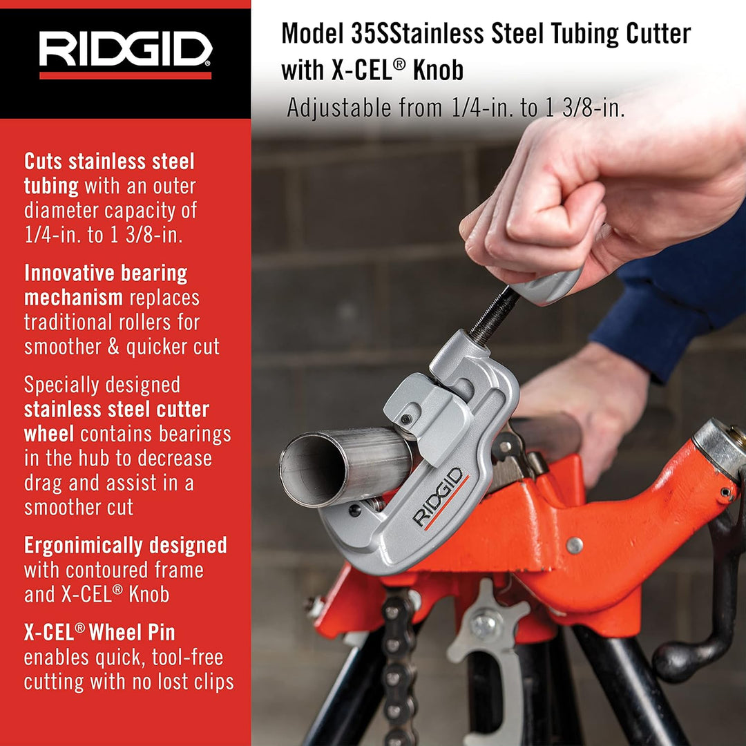 RIDGID 29963 Modell 35S Edelstahl-Rohrabschneider, Rohrabschneider von 6 mm bis 35 mm (Packung mit 2