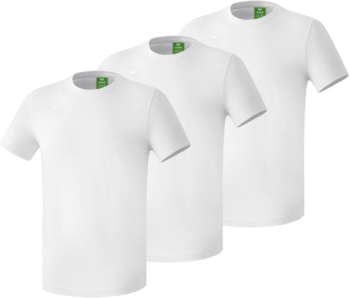 Erima Unisex 3er Pack Teamsport T-Shirt XXL Weiss, XXL Weiss
