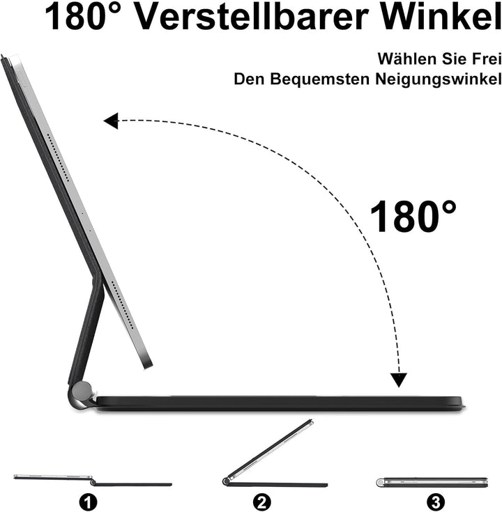 IVEOPPE Magic Keyboard für iPad Pro 13" M5 2025/M4 2024, Präzises Multi-Touch Trackpad, Magnetische