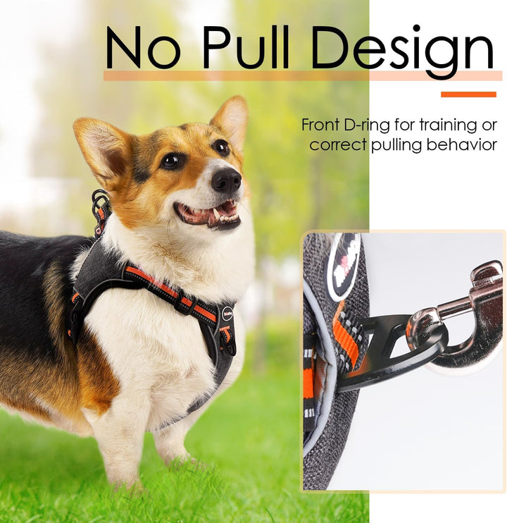 ThinkPet No-Pull Geschirr, Ausbruchsicheres Reflektierendes Step-in Hundegeschirr, Verstellbares Atm