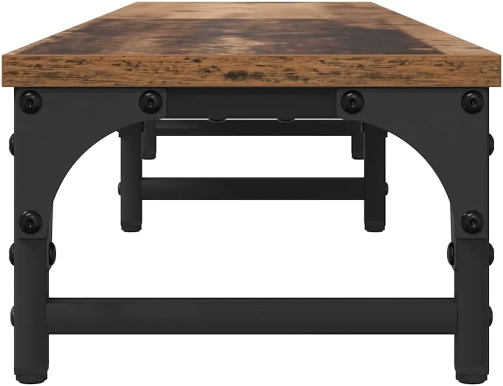 vidaXL Monitor Halterung Altholz 105 x 23 x 15,5 cm Holzwerkstoff