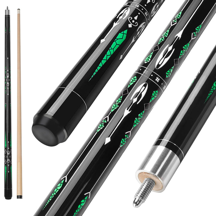 inucue Billard Queue, 58 Zoll Maple Pool Queue Stick 13mm Spitzen für Professionelle Billardspieler,