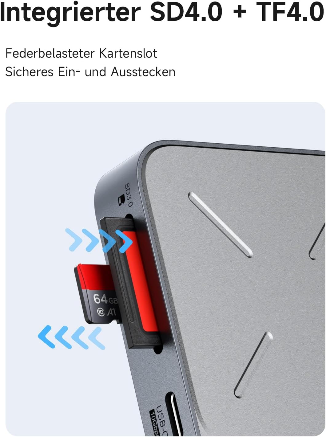 Hagibis Doppelseitig Magnetischer USB C Hub für iPhone 17 16 15 Pro Max, SD 4.0 UHS-II 312MB/s Karte