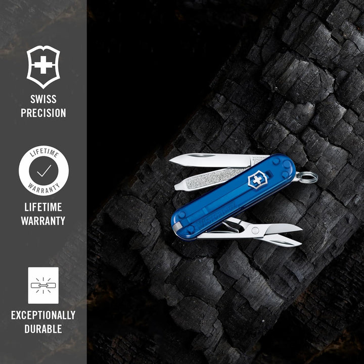 Victorinox Schweizer Taschenmesser, Klein, Classic SD, Multitool, Swiss Army Knife, Geschenk, 7 Funk
