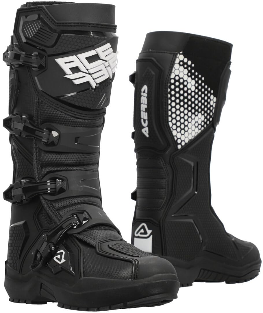 Acerbis Artiglio Motocross Stiefel, schwarz/weiss, 42 Schwarz Weiss 42 EU, Schwarz Weiss 42 EU