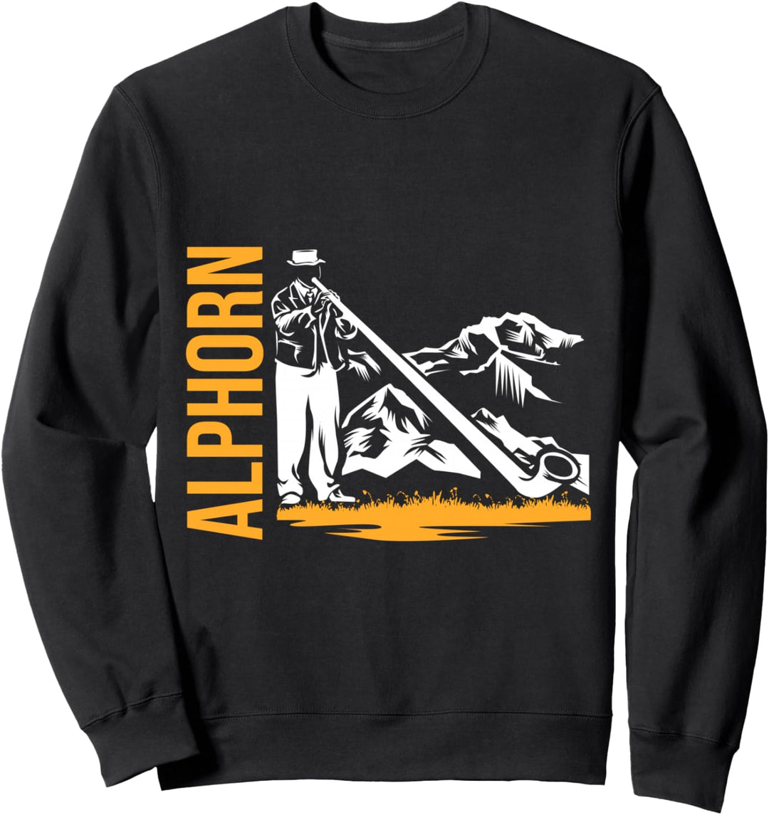 Alphorn Naturhorn Schweiz Sweatshirt