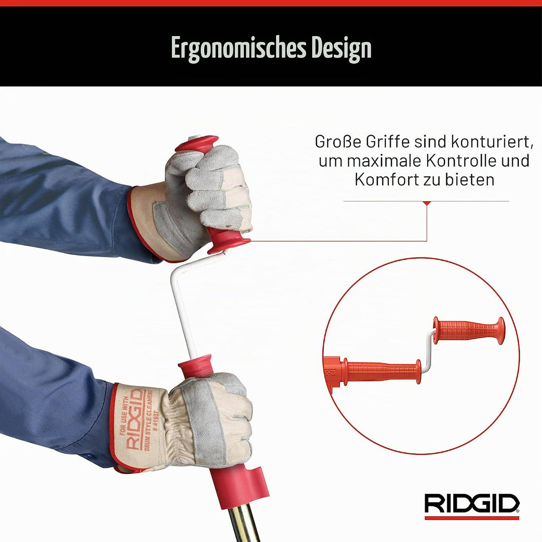 RIDGID 59787 Modell K-3 WC-Reinigungsspirale, 1 m lange WC-Sspirale mit Ovalbohrer zur Reinigung blo