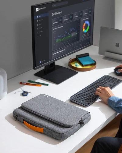 tomtoc 360° Tasche Hülle für 15-Zoll Neu MacBook Air M2 A2941 2023, 15" Microsoft Surface Laptop 5/4