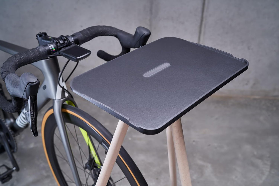 Indoor Bike Trainer Laptophalter inkl. Holzbeine, 3D-Druck Technologie, Perfekt für Zwift, Fahrradfa