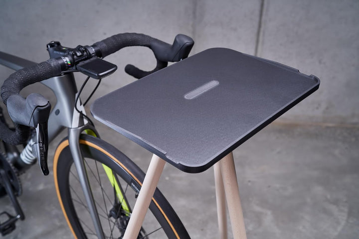 Indoor Bike Trainer Laptophalter inkl. Holzbeine, 3D-Druck Technologie, Perfekt für Zwift, Fahrradfa
