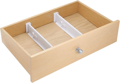 mDesign 8er-Set verstellbarer Schubladeneinsatz – praktischer Schubladen Organizer für Schrank und K