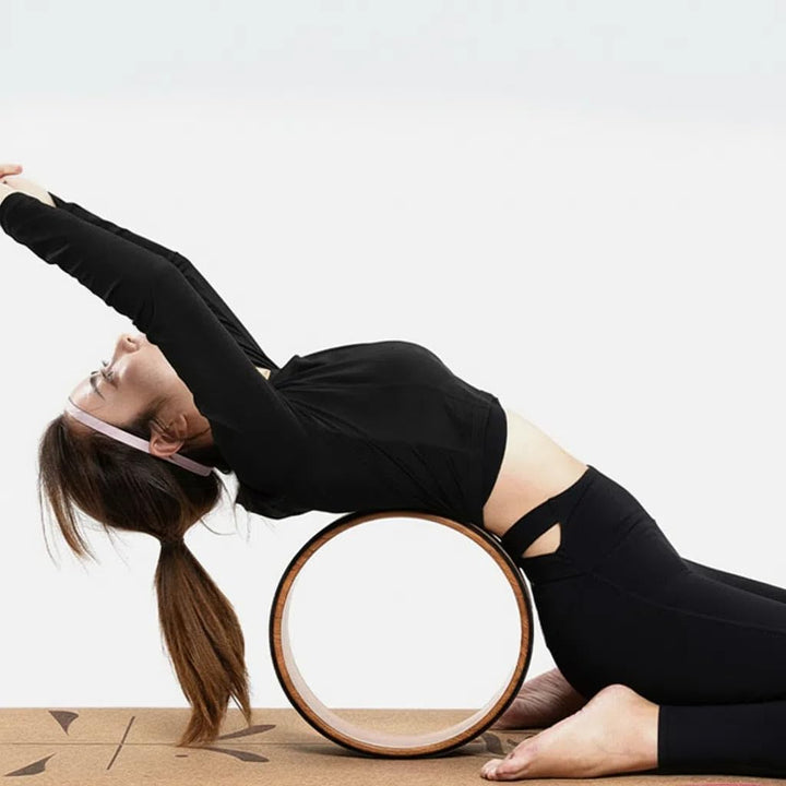Kork-Yogarad &amp; 2 Korkblöcke im Set | Extra feste, hochdichte Naturkorkblöcke für optimalen Halt und