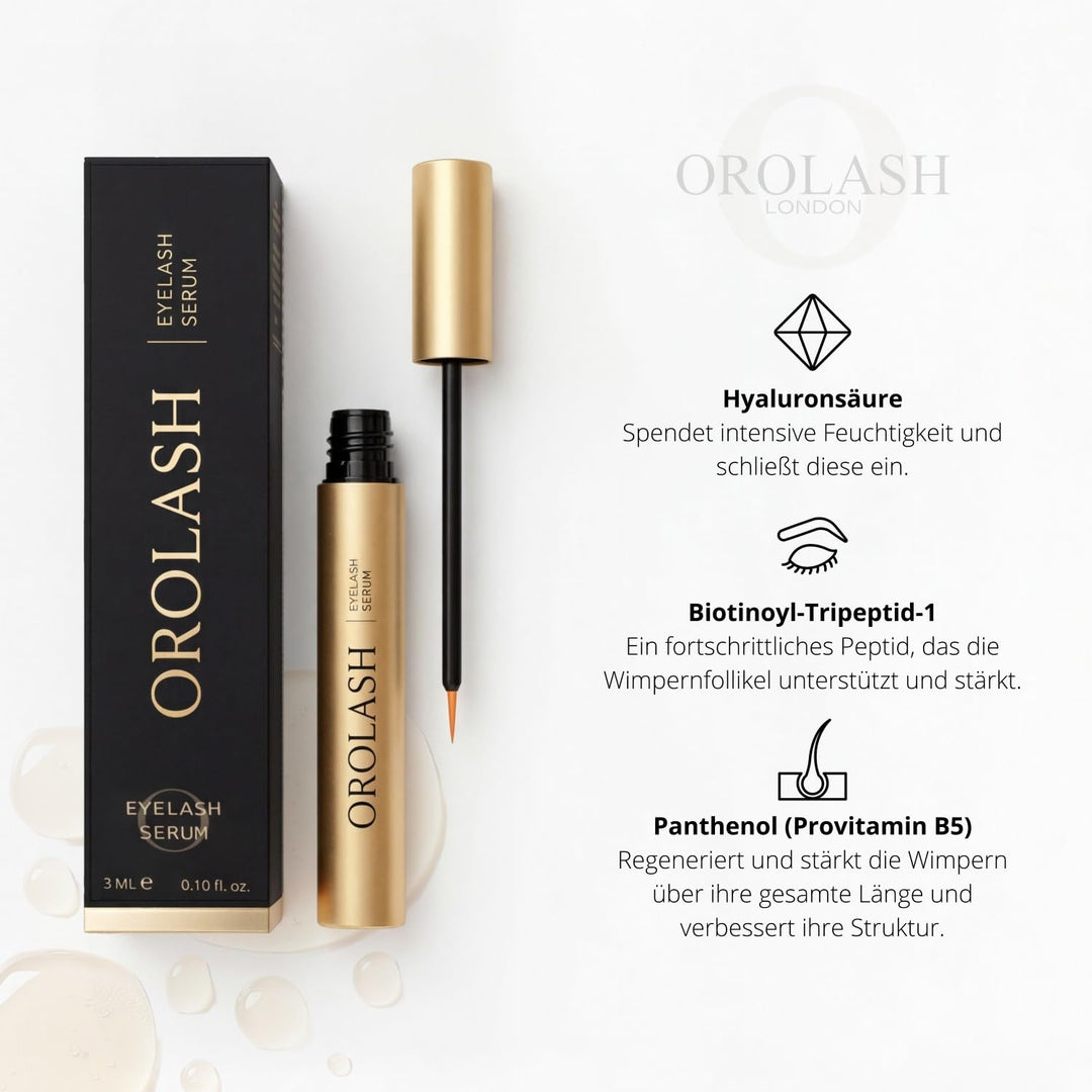 OROLASH Wimpernserum für längere und dichtere – Wimpern Conditioner zur Stärkung & Pflege – Eyelash