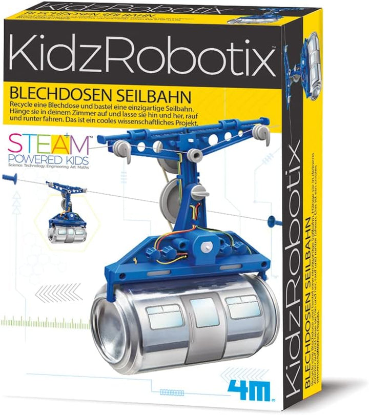 4M Blechdosen Seilbahn KidzRobotix - Konstruktionsbausatz für Kinder ab 8 Jahren - Baue Deine eigene