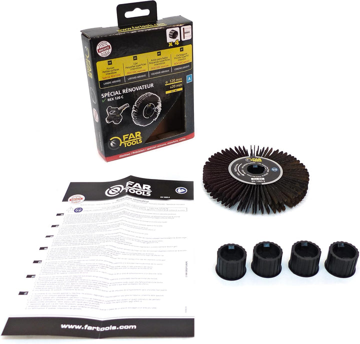 Fartools Präzisionsbürste mit Schleifbändern Ø 120 mm/L 20 mm