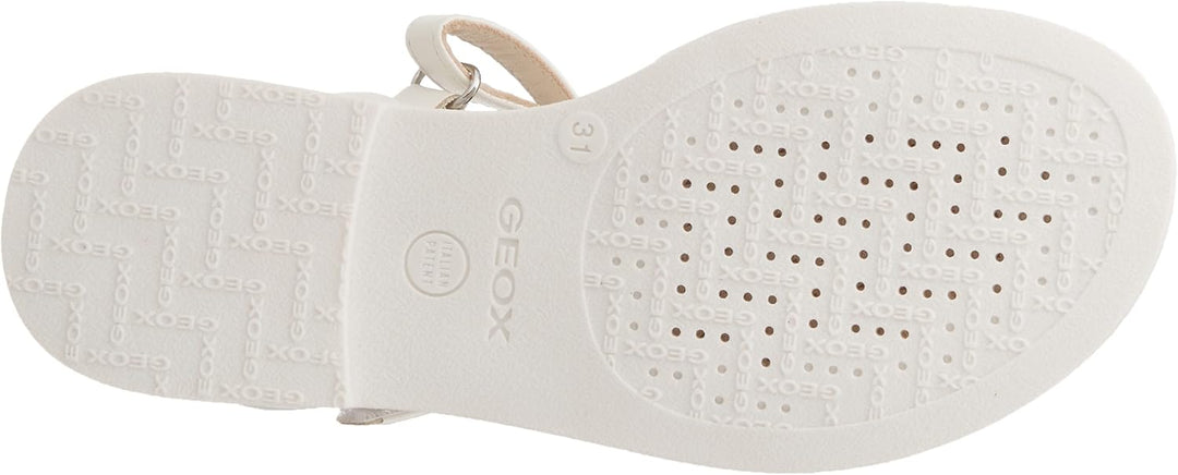 Geox Mädchen J Karly Girl Sandal 24 EU Weiss, 24 EU Weiss