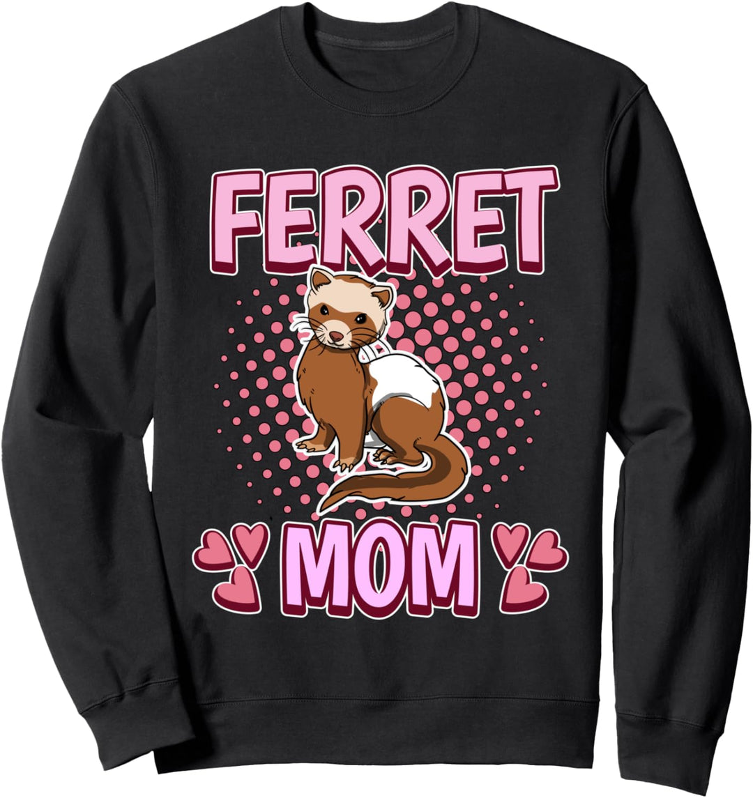 Damen Ferret Mom Mama Muttertag Frettchen Sweatshirt