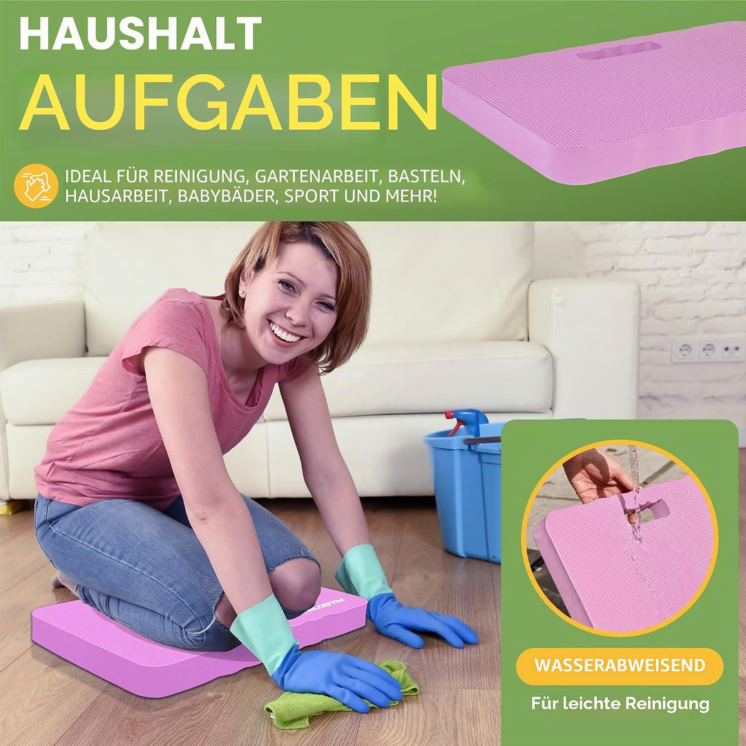 BLOSTM Pink Home & Garden Kniepolster – Kniepolster aus hochdichtem Schaumstoff mit 2 Texturen, Prem