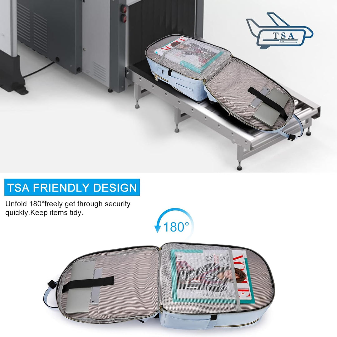 YAMTION Laptop Rucksack Damen,17.3 Zoll Schulrucksack Frauen Schultasche Mädchen Teenager Tagesrucks