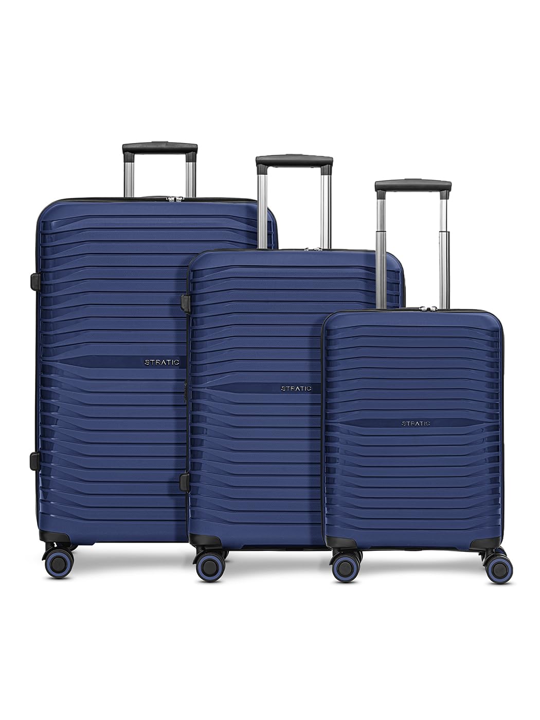 Stratic Shine Hartschalenkoffer Set - 3-teilig gross | Ausgestattet mit, arretierbarer Griff, 4 360°