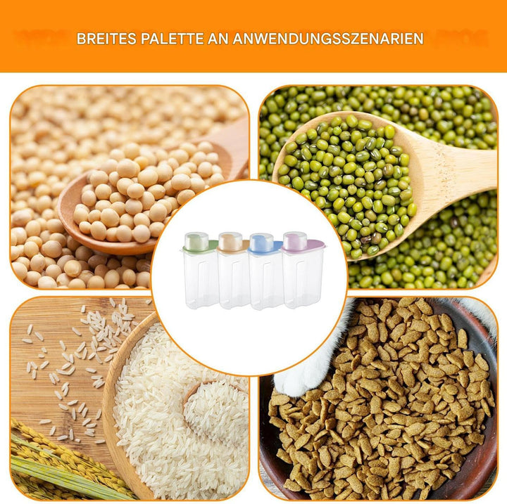 Dosen Set Für Die Küche,Mit Deckel 4 Stück 2,5L Transparente Luftdichte Dosen | Vorratsdosen für die