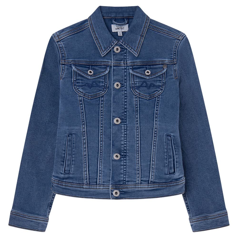 Pepe Jeans Mädchen New Berry Denim Jacket 8 Jahre Blue (Denim-JR7), 8 Jahre Blue (Denim-JR7)