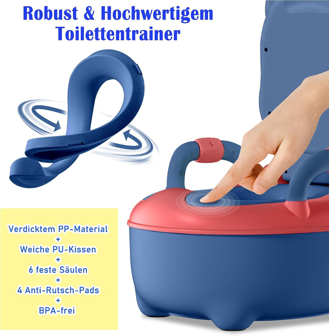 Froadp Baby Töpfchen ab 0-6 Jahren, Kinder Töpfchen Trainer mit PU Toilettensitze &amp; Ausziehbares Nac
