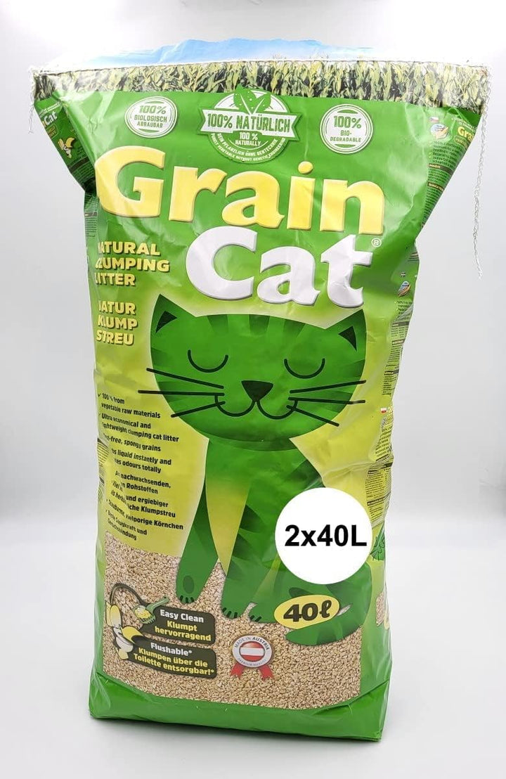 Grain Cat Green Cat Öko-Katzenstreu klumpend 8 x 12 Liter 96 Liter