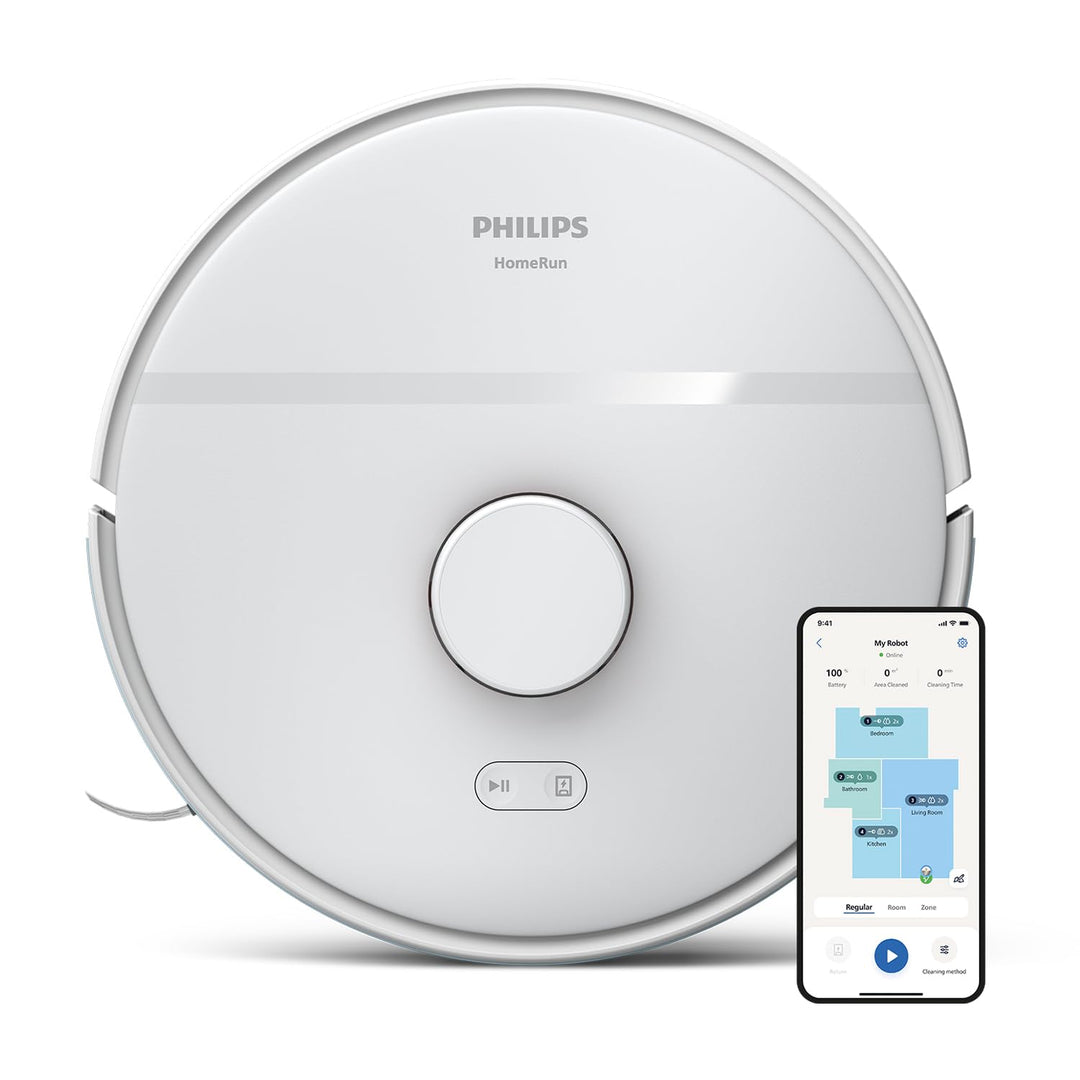 Philips Homerun Serie 2000: 2-in-1 Saug- und Wischroboter, 130 Minuten Laufzeit, Lasernavigation, Te