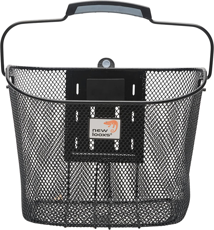 New Look Toscane Smart Lock Fahrradkorb, Black, 34 x 25 x 25 cm