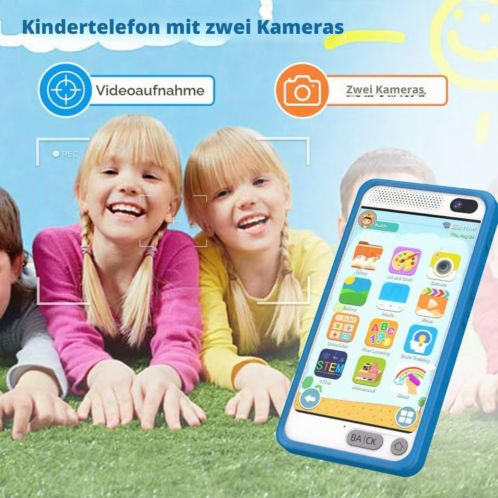 Kinder Handy Smartphone, Kinder Kamera Spielzeug mit Dual-Kamera, Weihnachten Geburtstag Geschenke a
