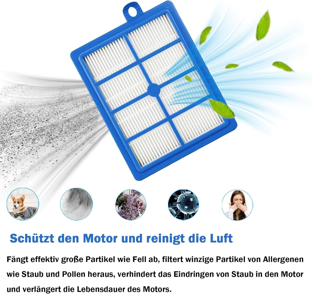 Staubbeutel Filter Zubehör Set für AEG VX6 VX7 VX8 VX9 Bodenstaubsauger VX6-2 VX6-1-ÖKO VX6-2-ÖKO VX