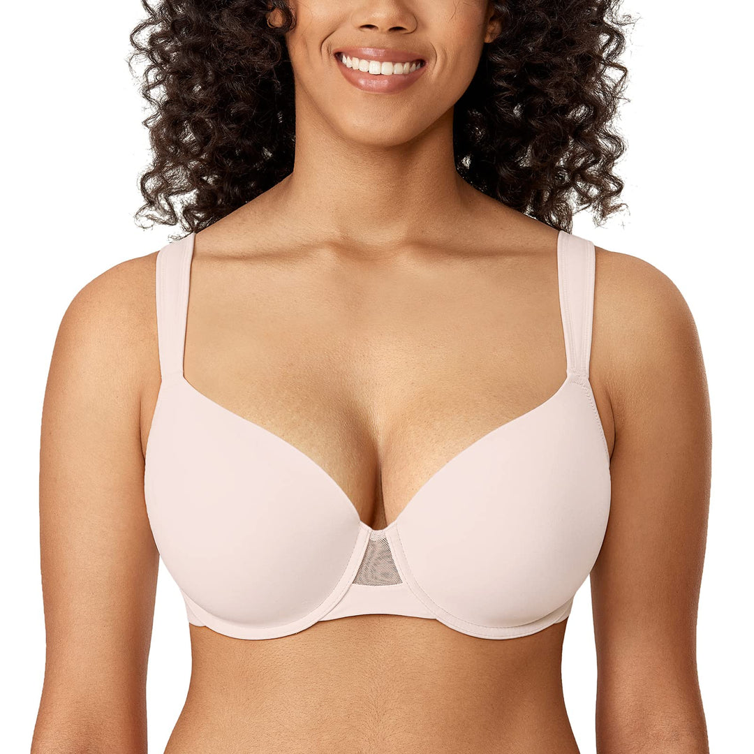 AISILIN BH Damen mit Bügel T-Shirt Grosse Grössen Leicht Gefüttert 75D Rose White, 75D Rose White