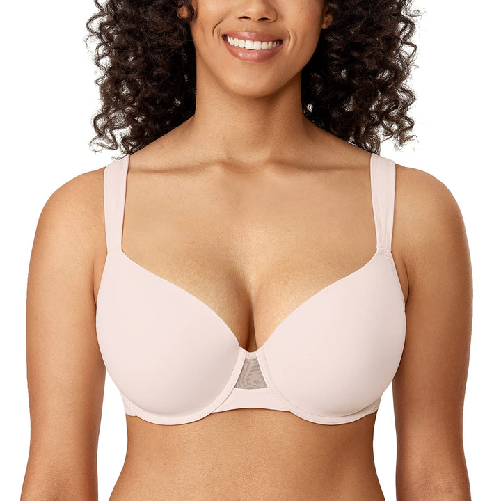 AISILIN BH Damen mit Bügel T-Shirt Grosse Grössen Leicht Gefüttert 75D Rose White, 75D Rose White